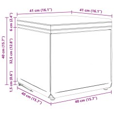 Vidaxl Stolica Bela 41 x 41 x 40 cm Umetno Usnje in Umetno Leseno