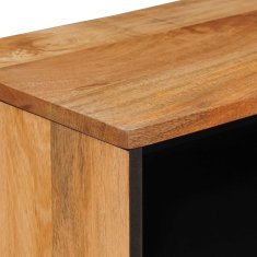Vidaxl TV omarica z vrati Naravna 80 x 33 x 46 cm Masiven les manga
