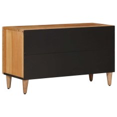 Vidaxl TV omarica z vrati Naravna 80 x 33 x 46 cm Masiven les manga