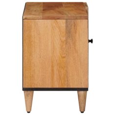 Vidaxl TV omarica z vrati Naravna 80 x 33 x 46 cm Masiven les manga
