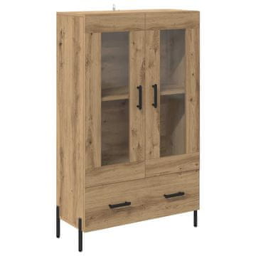 Vidaxl Visok predalnik Corona Umetni hrast 69,5 x 31 x 115 cm