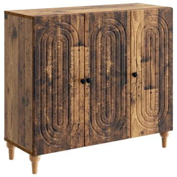 Vidaxl Strani šal Star les 89 x 34,5 x 80 cm Inženirski les