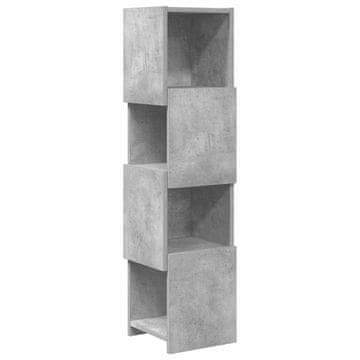 Vidaxl Kotna omarica Betonsko siva 25,5x25x102cm Konstruiran les