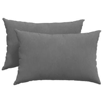 Vidaxl Blazine za kavč 2 szt. Temno siva 60 x 40 cm blago