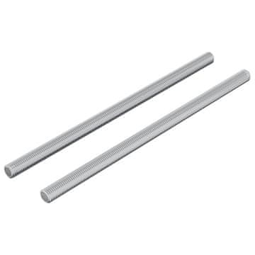 Vidaxl Navojne palice 2 szt. srebrna M6 x 120 mm Kovina