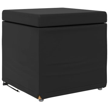 Vidaxl Stolica Črna 41 x 41 x 40 cm Umetno Usnje in Umetno Leseno