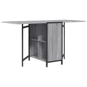 Vidaxl Jedilna miza 144 x 60 x 75 cm Inženirski les Siva Sonoma