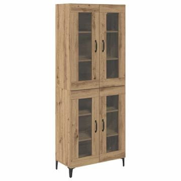 Vidaxl Visok predalnik Umetni hrast 69,5 x 34 x 180 cm Konstruiran les