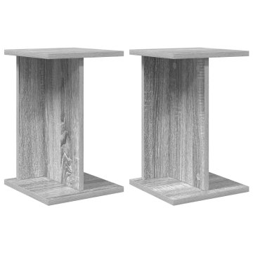 Vidaxl Stojalo za rastline 2 kos Siva Sonoma 25 x 25,5 x 40,5 cm