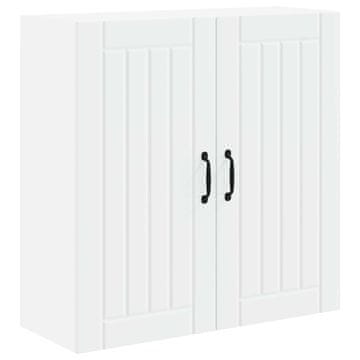 Vidaxl Omarica na steni LUCCA Bela 80 x 31 x 80 cm Inženirski les