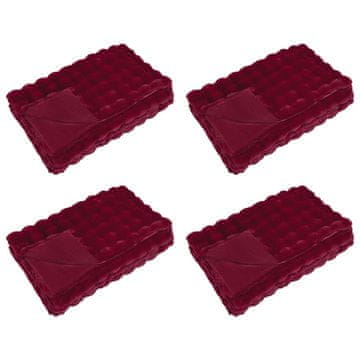 Vidaxl Protizdrsna odeja iz umetnega zajčjega krzna Olite 4 pcs