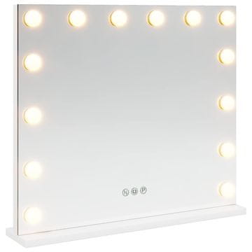 Vidaxl LED ogledalo za toaletno mizo Bela 50 x 10 x 44 cm
