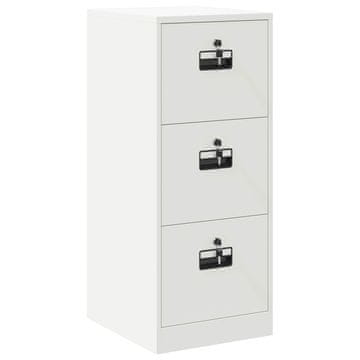 Vidaxl Kabinet za datoteke s predalom s polico Bela 44 x 50 x 106.5 cm