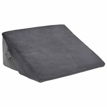 Vidaxl Blazina v obliki klina Siva 55 x 55 x 26 cm Spominska pena