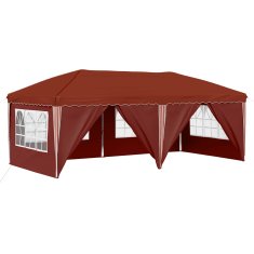 Vidaxl Zložljivi šotor za zabave 575 x 288 x 245 cm Terakota