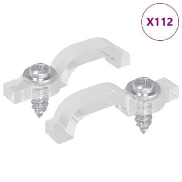 Vidaxl LED stranske sponke 23,8 mm 2 szt. Transparentno