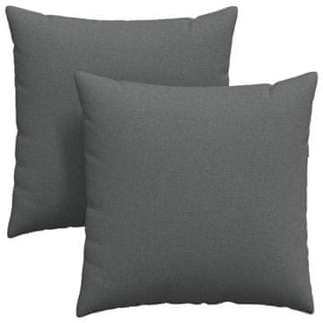 Vidaxl Blazine za kavč 2 szt. Temno siva 60 x 60 cm blago