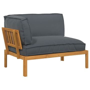 Vidaxl Kavčna garnitura Antracit 133 x 92 x 69 cm Masiven les akacije
