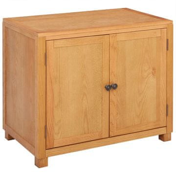 Vidaxl Za omarice z vrati Rjava 78 x 50 x 70 cm Masivno hrastovo les