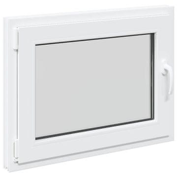 Vidaxl Okno za klet RISOR 80 x 70 cm PVC in steklo Bela