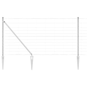 Vidaxl Varjena žična ograja s konicami 25 x 1,2 m (Š x V)