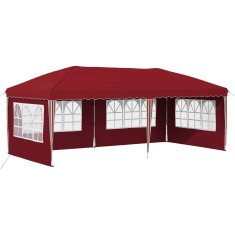 Vidaxl Zložljivi šotor za zabave 574 x 289 x 245 cm Burgundija
