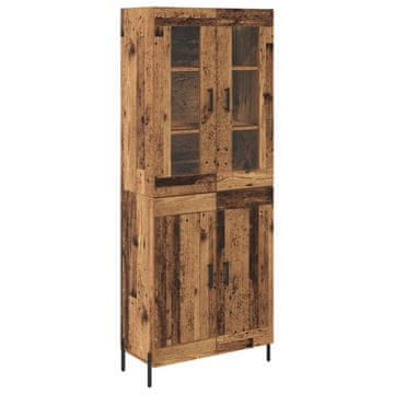 Vidaxl Visok predalnik Star les 69,5 x 34 x 180 cm Konstruiran les