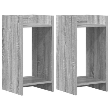 Vidaxl Stojalo za rastline 2 kos Siva Sonoma 30 x 30 x 60 cm
