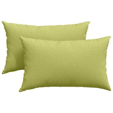 Vidaxl Blazine za kavč 2 kos blago Svetlo zelena 50 x 30 cm