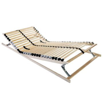Vidaxl Lamelni podstavek Rjava 70 x 190 cm Trda bukovina