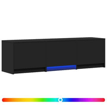 Vidaxl TV omarica z LED osvetlitvijo Z LED Črna 140 x 34 x 40 cm