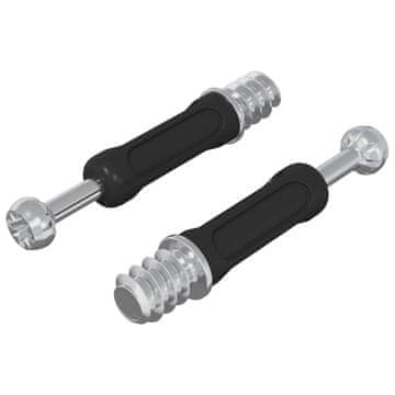 Vidaxl Vijak za kam zaklep 2 szt. Srebro in črno M6 x 40 mm Kovina