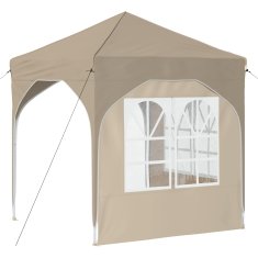 Vidaxl Zložljivi šotor za zabave 192 x 192 x 245 cm Krem