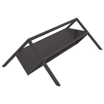 Vidaxl Hranilnica za živino Črna 111 x 76 x 38 cm 10 kg