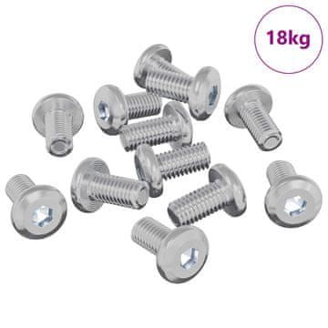 Vidaxl Zaklepni vijak Enobarvno 4865 szt. srebrna Jeklo