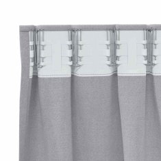 Vidaxl Zavese za zatemnitev z obroči 2 szt. Kovinsko siva 260 x 140 cm