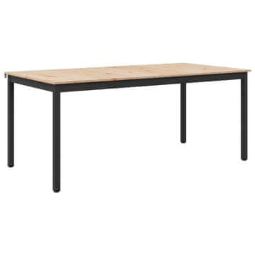 Vidaxl Jedilna miza Naravna 140 x 80 x 75 cm Masivno borovo les