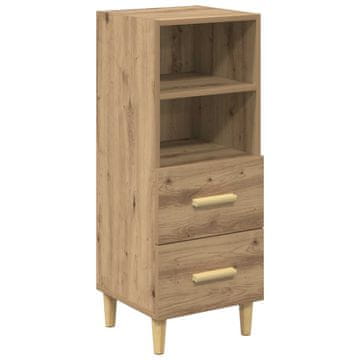 Vidaxl Strani šal artisan hrast 34 x 34.5 x 90 cm Konstruiran les