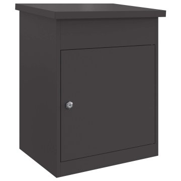 Vidaxl Škatla za dostavo s shranjevanjem Črna 47,5 x 38 x 59 cm Jeklo