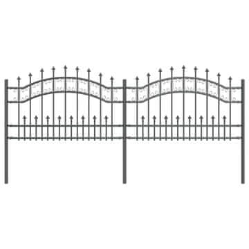 Vidaxl Vrtna ograja KAMPEN 240 x 118 cm Mesh Jeklo s prašnim premazom