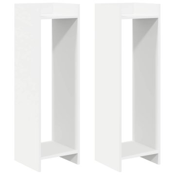Vidaxl Stojalo za rastline 2 kos Bela 30 x 30 x 100 cm Inženirski les