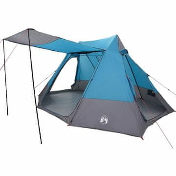 Vidaxl Kamperski šotor s streho Modra 482 x 360 x 227 cm tafeta