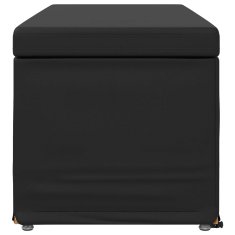 Vidaxl Stolica Črna 101 x 41 x 40 cm Umetno Usnje in Umetno Leseno