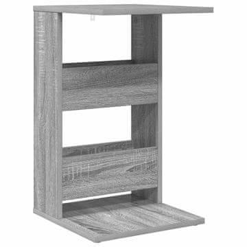 Vidaxl Stranska miza Siva Sonoma 40 x 35 x 60,5 cm Konstruiran les