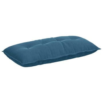 Vidaxl Poglavni vzglavnik Modra 100 x 50 cm Žametna tkanina