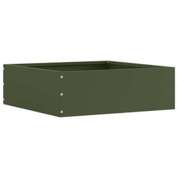 Vidaxl Robovi trave Oljčno zelena 40 x 40 x 13 cm Jeklo