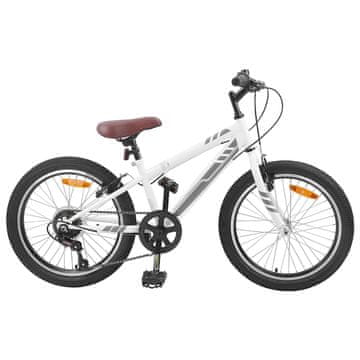 Vidaxl Gorsko Kolo 24 Palcev 6-Speed za otroke od 8 do 12 let Bela