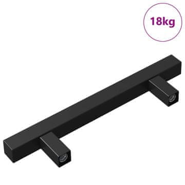 Vidaxl Ročaj za omaro 420 szt. Črna 150 x 12,3 x 35,2 mm