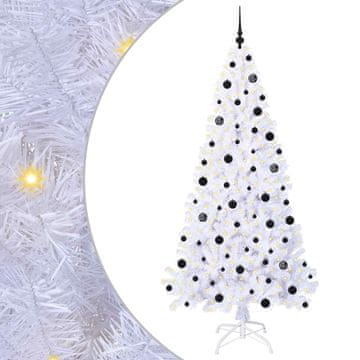 Vidaxl Umestno božično drevo med 300 LED Bela 210 cm PVC in jeklo