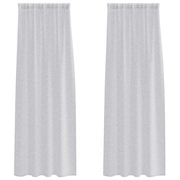 Vidaxl Voile zavesa 2 szt. Svetlo siva 225 x 140 cm Poliester